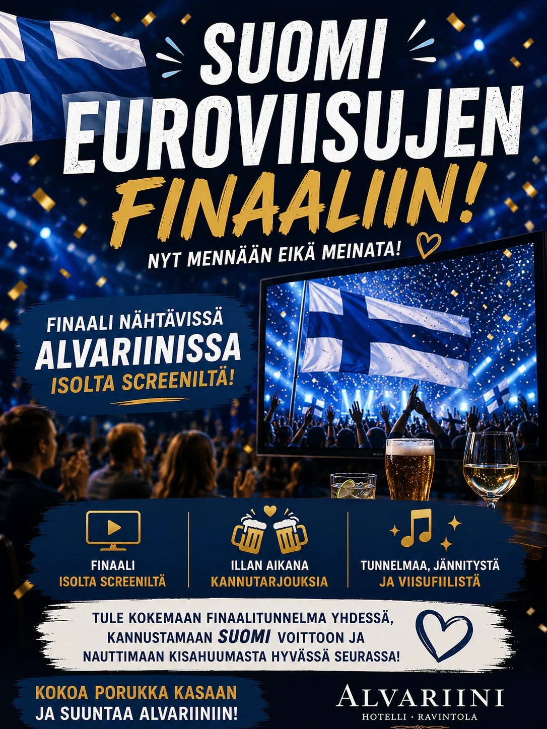 Euroviisujen finaali Alvariinissa!