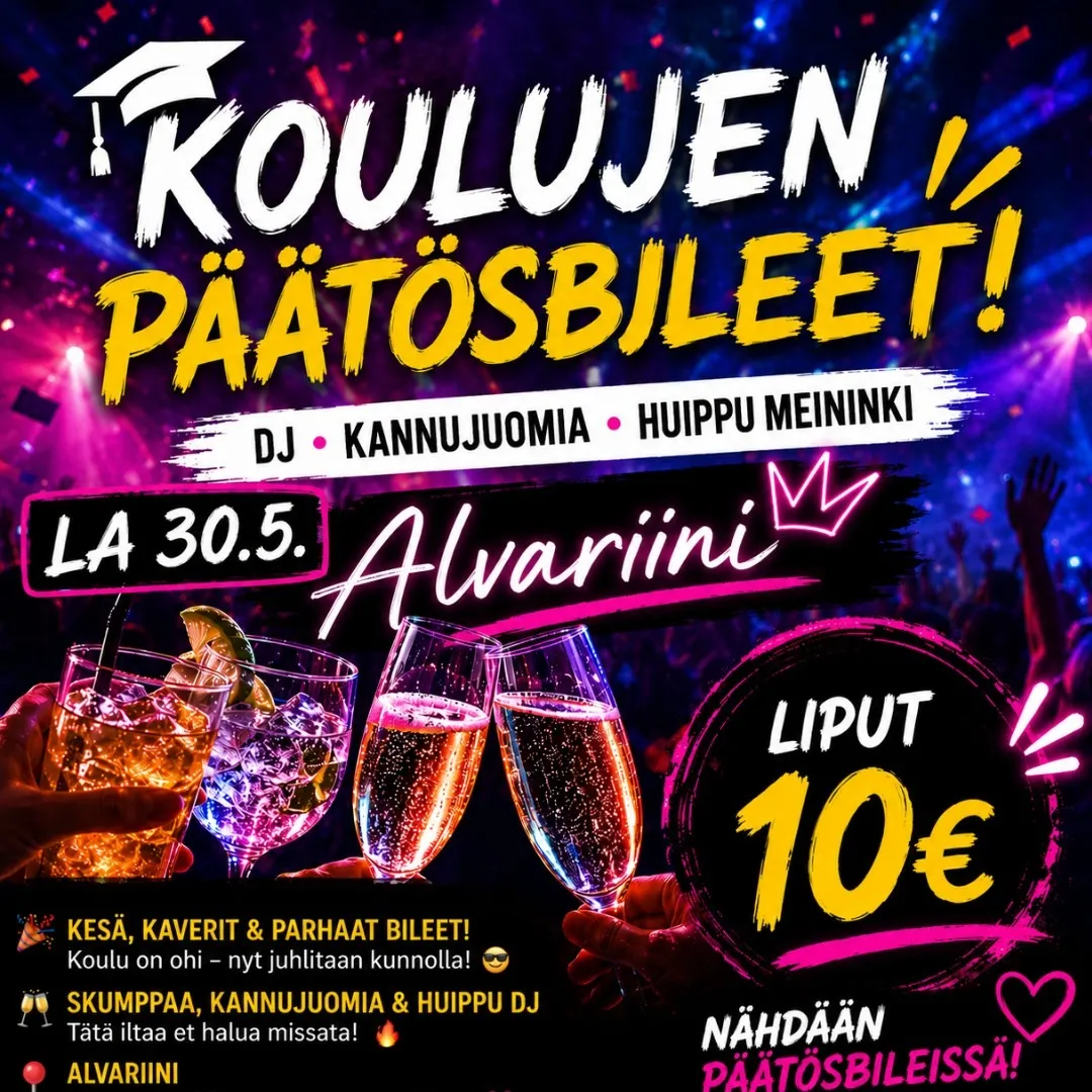 🎓🔥 KOULUJEN PÄÄTÖSBILEET ALVARIINISSA! 🔥🎓