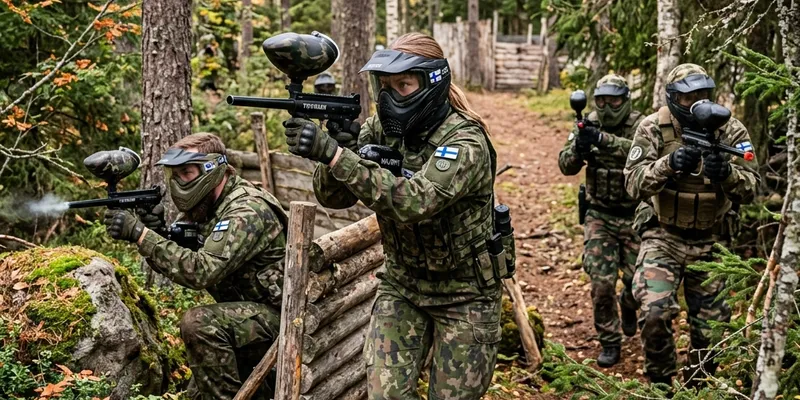 Paintball -aktiviteetti virkistyspäivään Alajärvellä