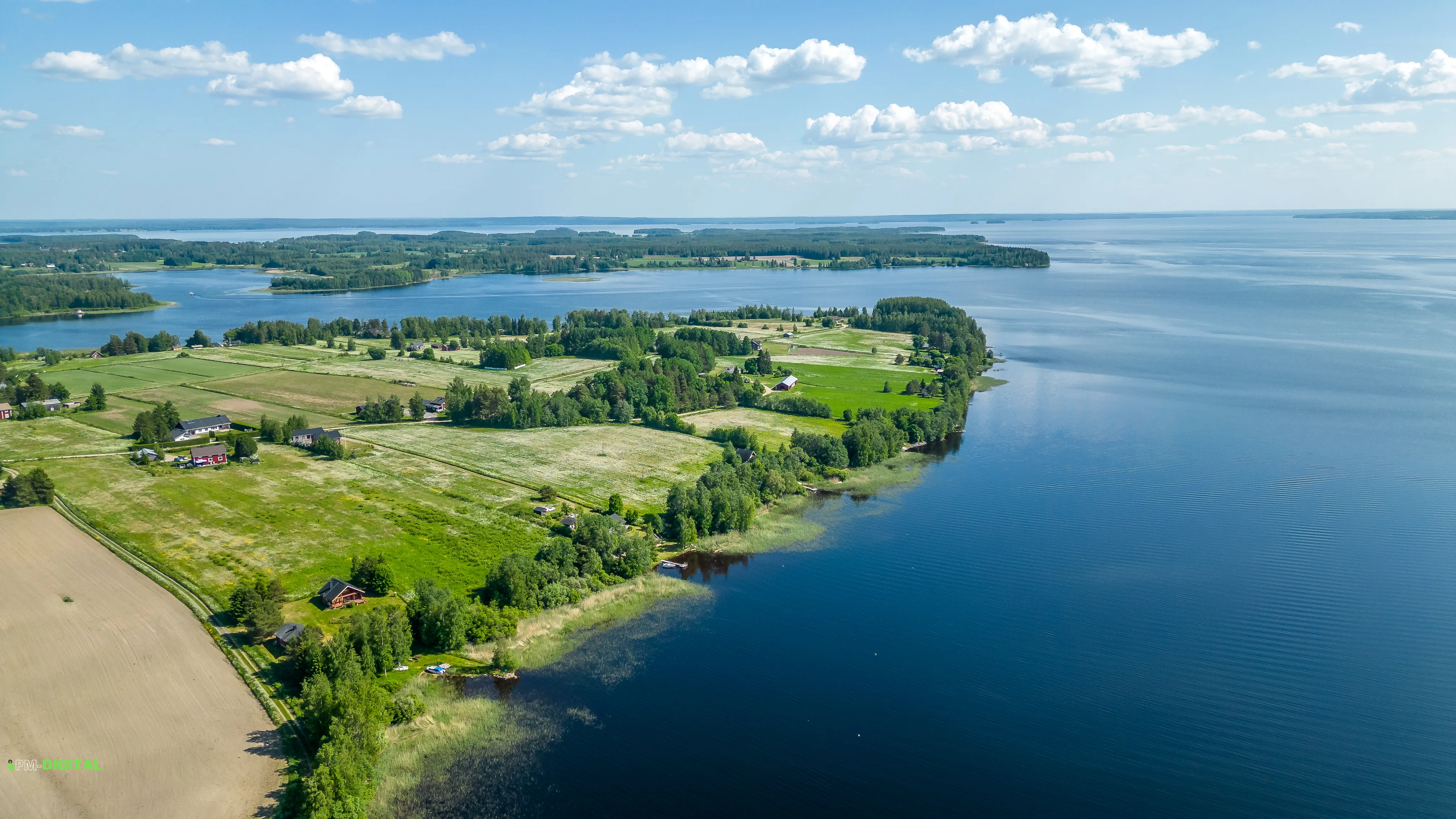 Kraatterijärvi Lappajärven maisemia ilmasta